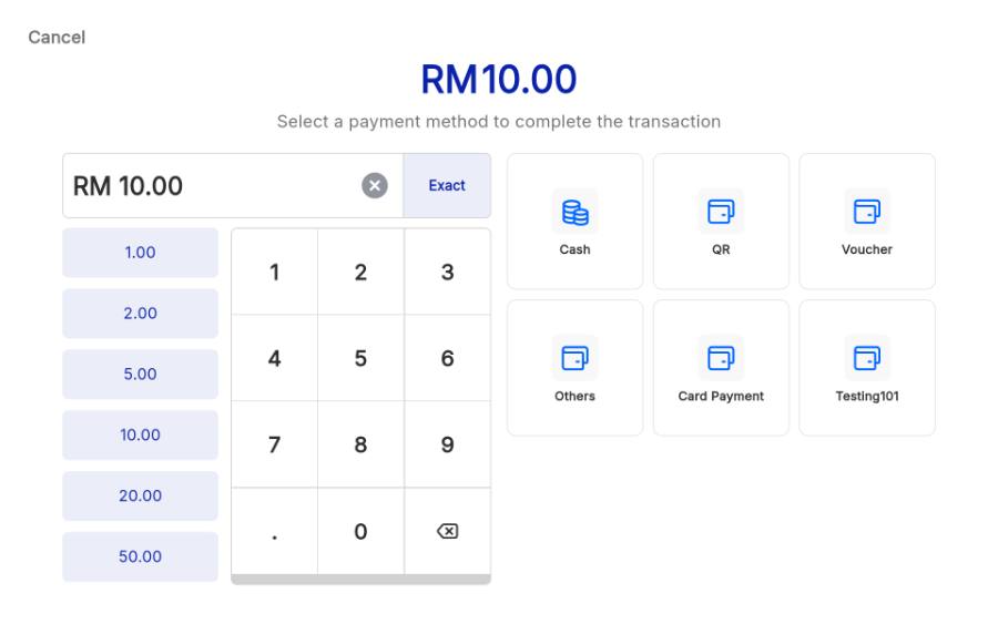 The new method appears in the payment grid.
