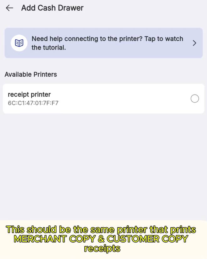 Pick the receipt printer.
