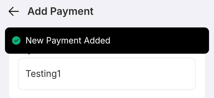 New Payment Added.