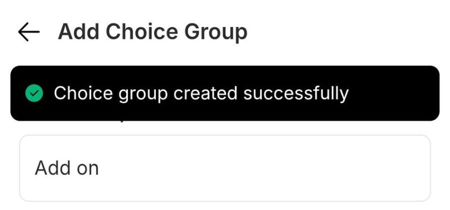 The success message confirms it.
