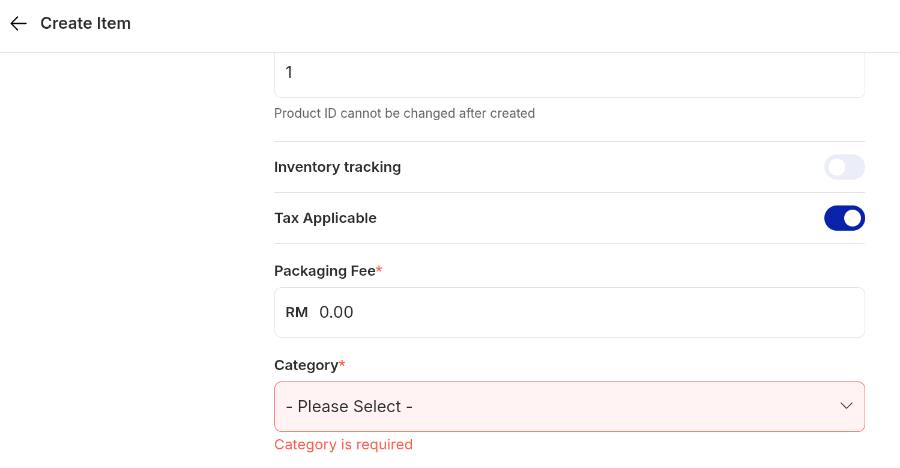 Tax Applicable on, then Category.