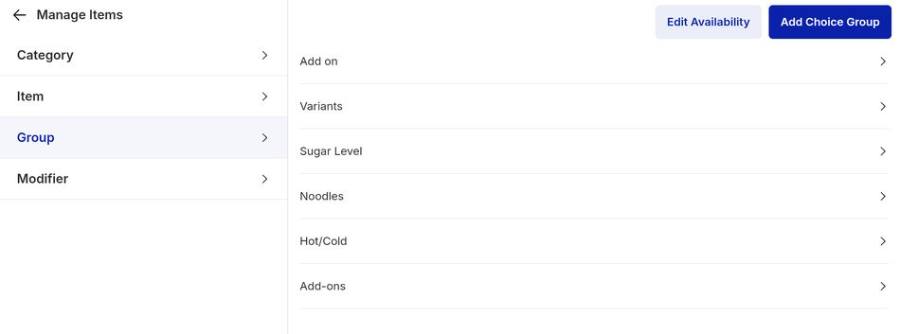 Open the Group tab.