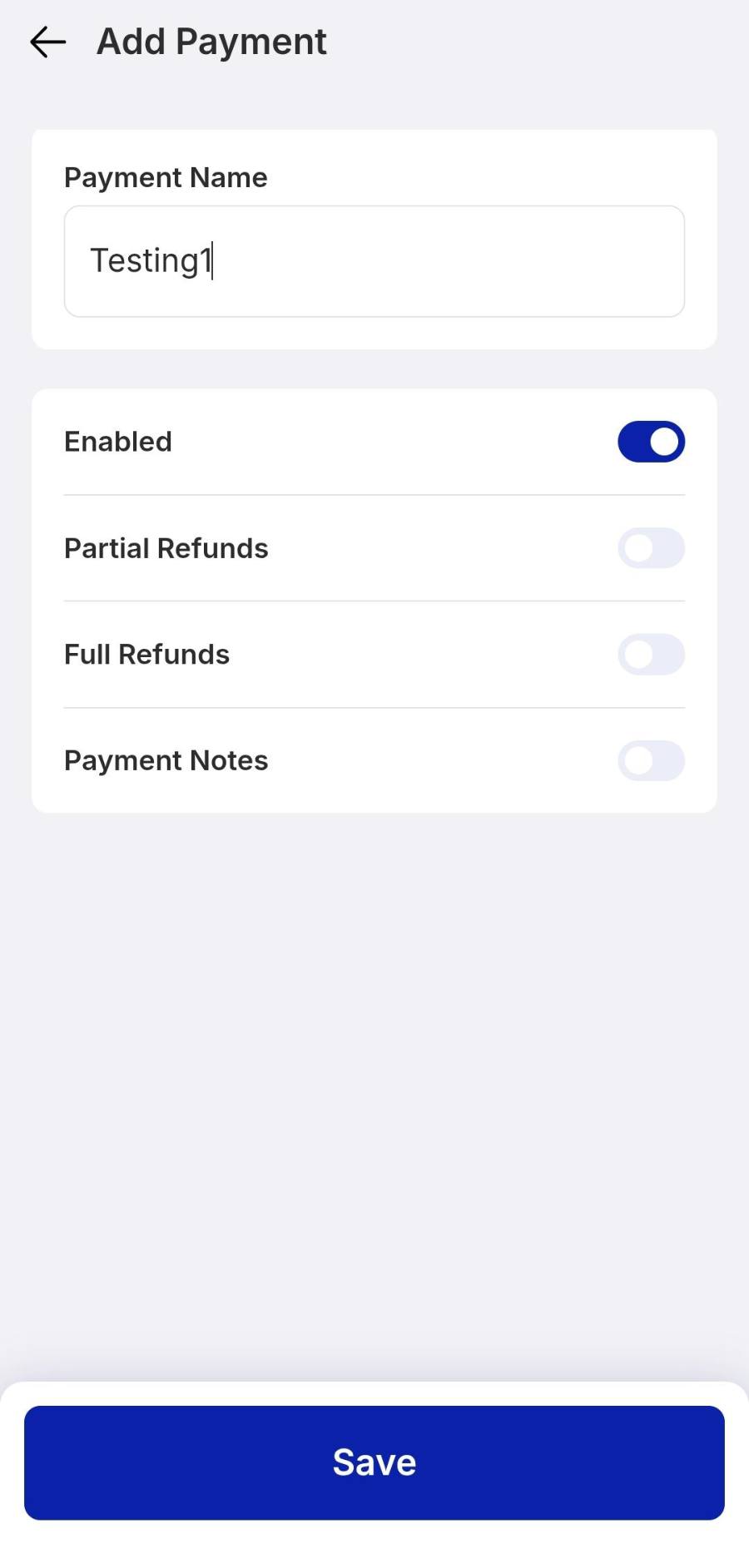 Fill it in, then Save.