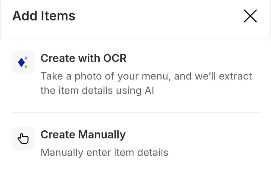 Choose Create Manually.