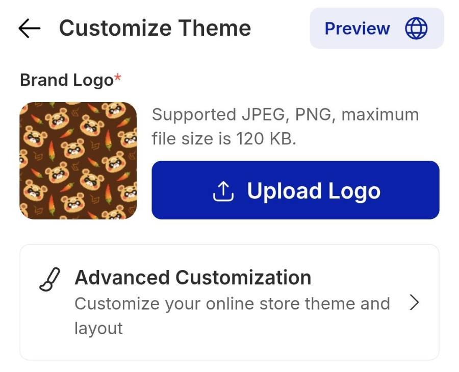 Open Advanced Customization.