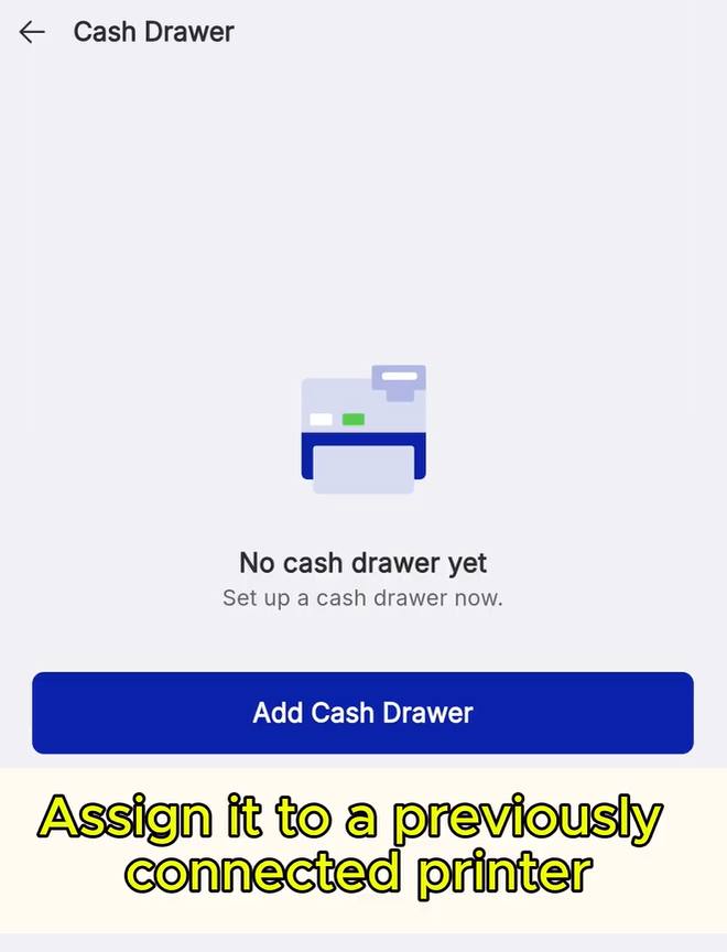 Add Cash Drawer.