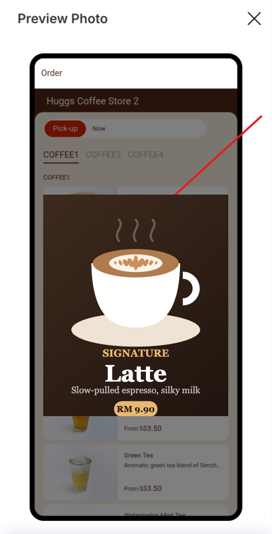 Popup, on opening the page.