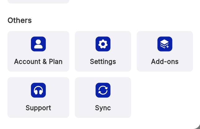 Settings, under Others.