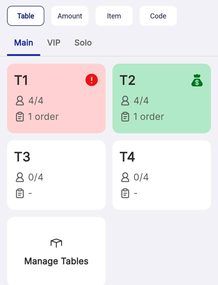 Static: Table QR.